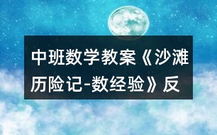 中班數(shù)學(xué)教案《沙灘歷險(xiǎn)記-數(shù)經(jīng)驗(yàn)》反思