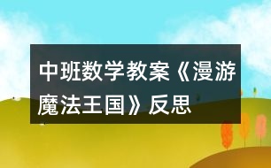 中班數(shù)學(xué)教案《漫游魔法王國》反思