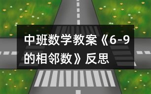 中班數(shù)學(xué)教案《6-9的相鄰數(shù)》反思