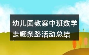 幼兒園教案中班數(shù)學走哪條路活動總結