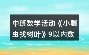 中班數(shù)學(xué)活動(dòng)《小瓢蟲(chóng)找樹(shù)葉》9以內(nèi)數(shù)的認(rèn)識(shí)教案反思