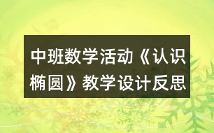 中班數(shù)學(xué)活動《認(rèn)識橢圓》教學(xué)設(shè)計反思