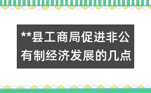 **縣工商局促進(jìn)非公有制經(jīng)濟(jì)發(fā)展的幾點(diǎn)做法和體會(huì)