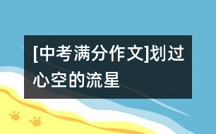 [中考滿分作文]劃過心空的流星