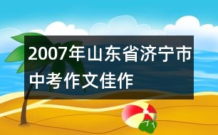 2007年山東省濟寧市中考作文佳作