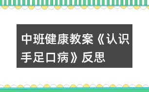 中班健康教案《認識手足口病》反思