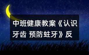 中班健康教案《認(rèn)識(shí)牙齒 預(yù)防蛀牙》反思