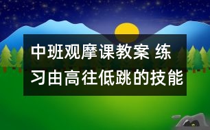 中班觀摩課教案 練習由高往低跳的技能