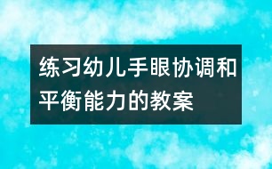 練習(xí)幼兒手眼協(xié)調(diào)和平衡能力的教案