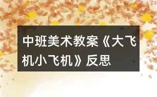 中班美術(shù)教案《大飛機(jī)、小飛機(jī)》反思