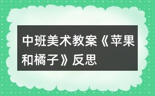 中班美術(shù)教案《蘋果和橘子》反思