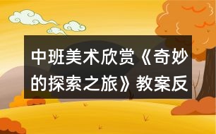 中班美術(shù)欣賞《奇妙的探索之旅》教案反思