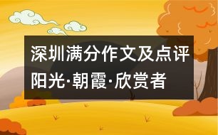 深圳滿分作文及點評：陽光·朝霞·欣賞者的眼光