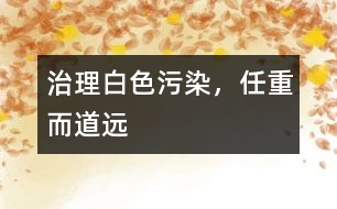 治理白色污染，任重而道遠