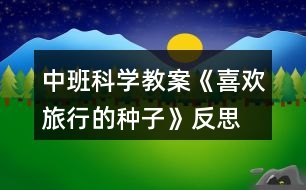 中班科學(xué)教案《喜歡旅行的種子》反思