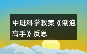 中班科學(xué)教案《制泡高手》反思