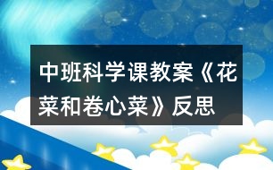 中班科學(xué)課教案《花菜和卷心菜》反思