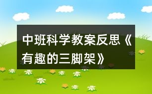 中班科學(xué)教案反思《有趣的三腳架》