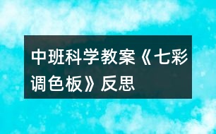 中班科學教案《七彩調色板》反思