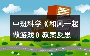 中班科學(xué)《和風(fēng)一起做游戲》教案反思