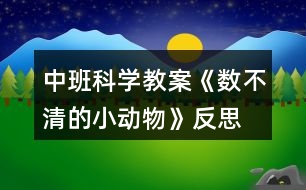 中班科學(xué)教案《數(shù)不清的小動物》反思