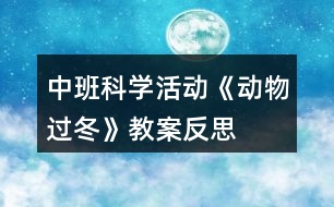 中班科學(xué)活動《動物過冬》教案反思