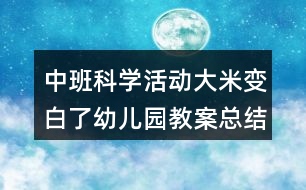 中班科學(xué)活動(dòng)大米變白了幼兒園教案總結(jié)