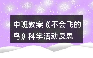 中班教案《不會(huì)飛的鳥》科學(xué)活動(dòng)反思