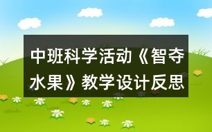 中班科學(xué)活動《智奪水果》教學(xué)設(shè)計反思