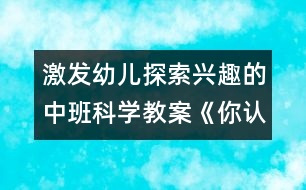 激發(fā)幼兒探索興趣的中班科學教案：《你認識我嗎？》