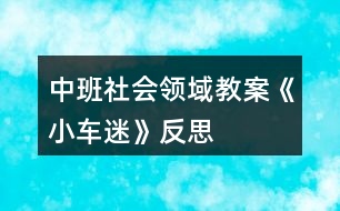 中班社會(huì)領(lǐng)域教案《小車迷》反思