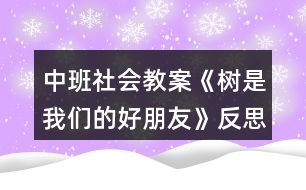 中班社會(huì)教案《樹是我們的好朋友》反思