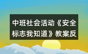 中班社會(huì)活動(dòng)《安全標(biāo)志我知道》教案反思