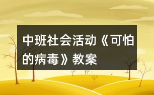 中班社會活動《可怕的病毒》教案