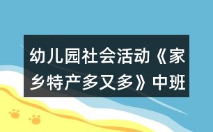 幼兒園社會(huì)活動(dòng)《家鄉(xiāng)特產(chǎn)多又多》中班教案反思