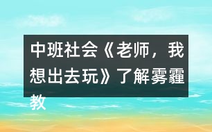 中班社會(huì)《老師，我想出去玩》（了解霧霾）教案反思