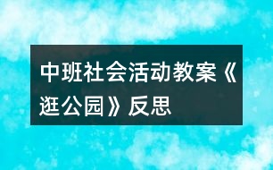 中班社會活動教案《逛公園》反思