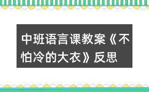 中班語(yǔ)言課教案《不怕冷的大衣》反思