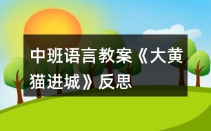 中班語言教案《大黃貓進城》反思