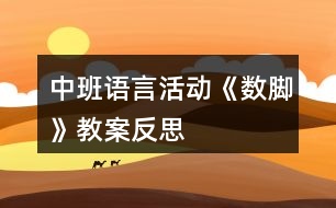 中班語言活動《數(shù)腳》教案反思