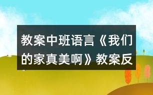 教案中班語言《我們的家真美啊》教案反思