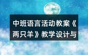 中班語言活動教案《兩只羊》教學(xué)設(shè)計與反思