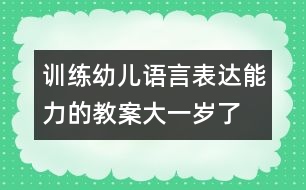 訓(xùn)練幼兒語言表達能力的教案：大一歲了