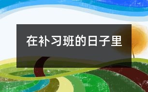 在補習班的日子里