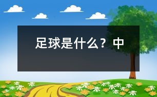 足球是什么？（中）