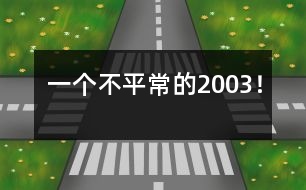 一個(gè)不平常的2003！