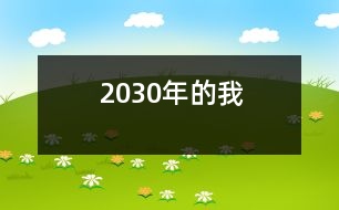 2030年的我