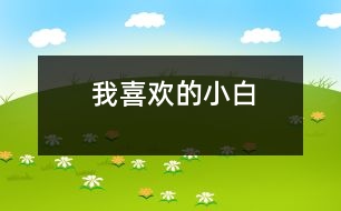 我喜歡的“小白”