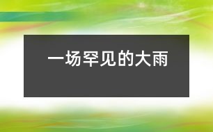 一場(chǎng)罕見(jiàn)的大雨