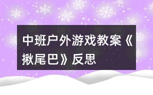 中班戶外游戲教案《揪尾巴》反思